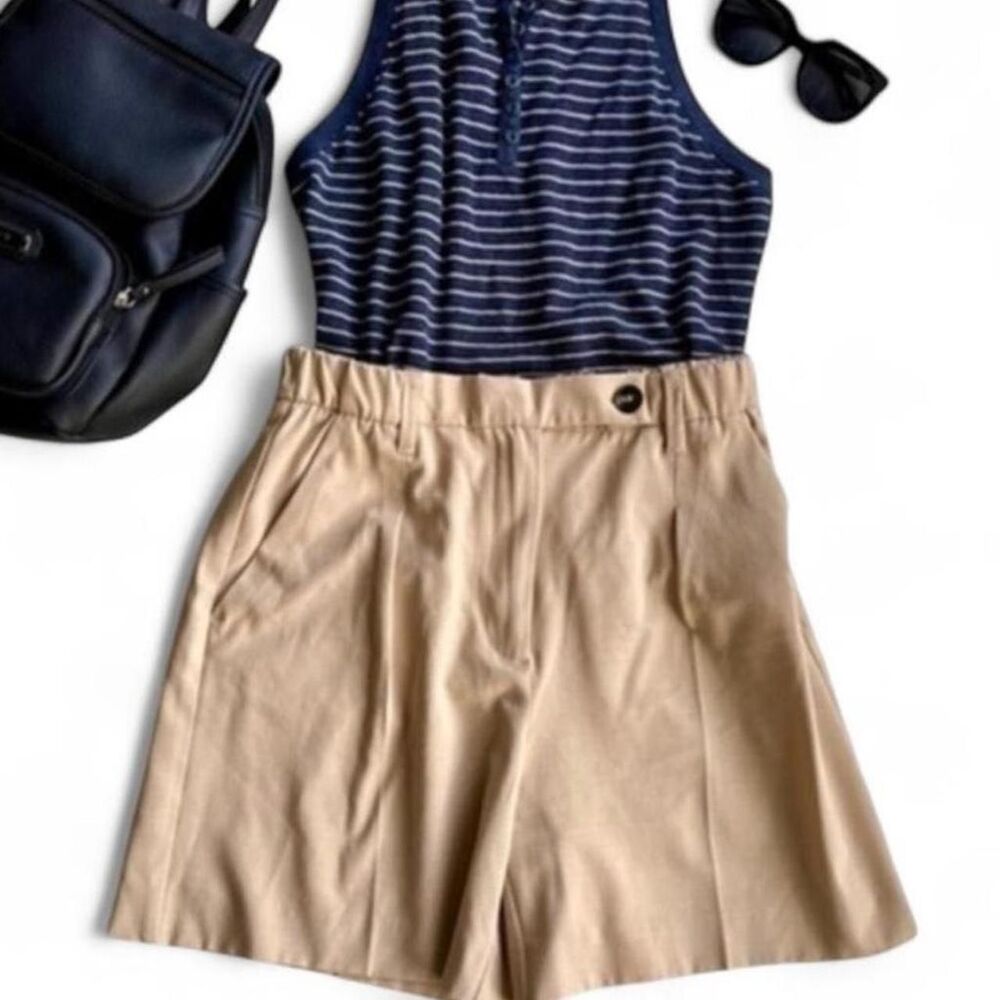 Vintage Bershka Minimalist Khaki Mom Shorts